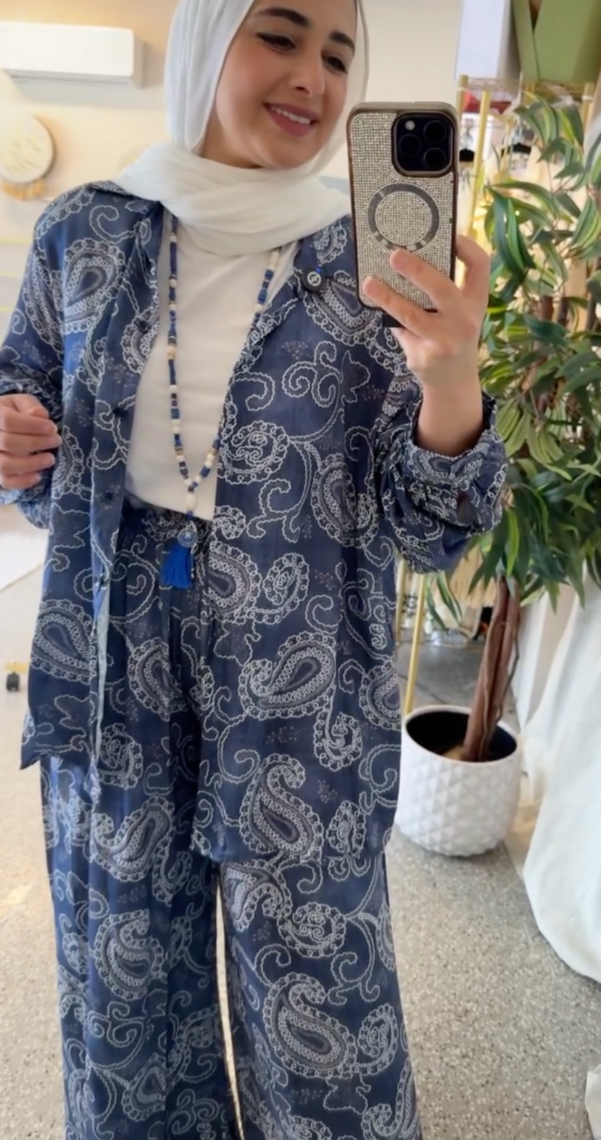Ensemble motifs blanc |Bleu