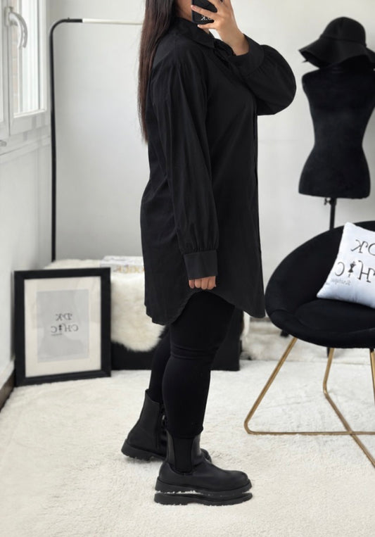 Chemise longue |Noir