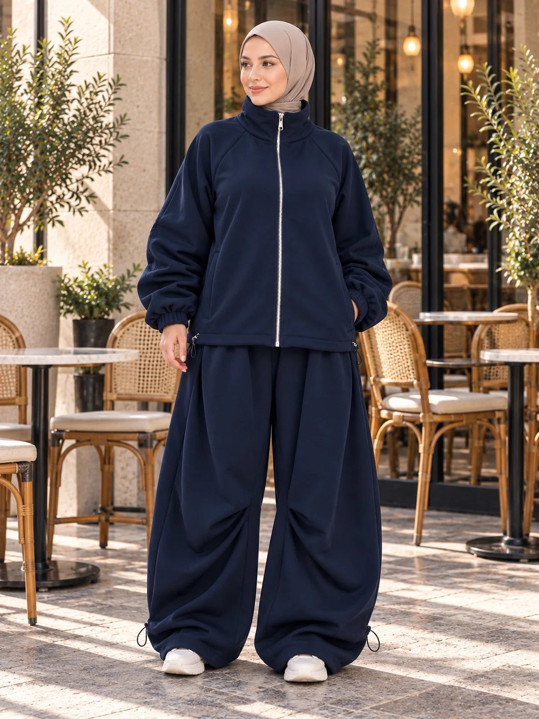 Ensemble Jogging Oversize Zippé