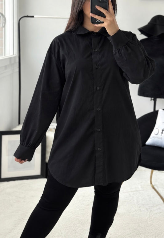 Chemise longue |Noir