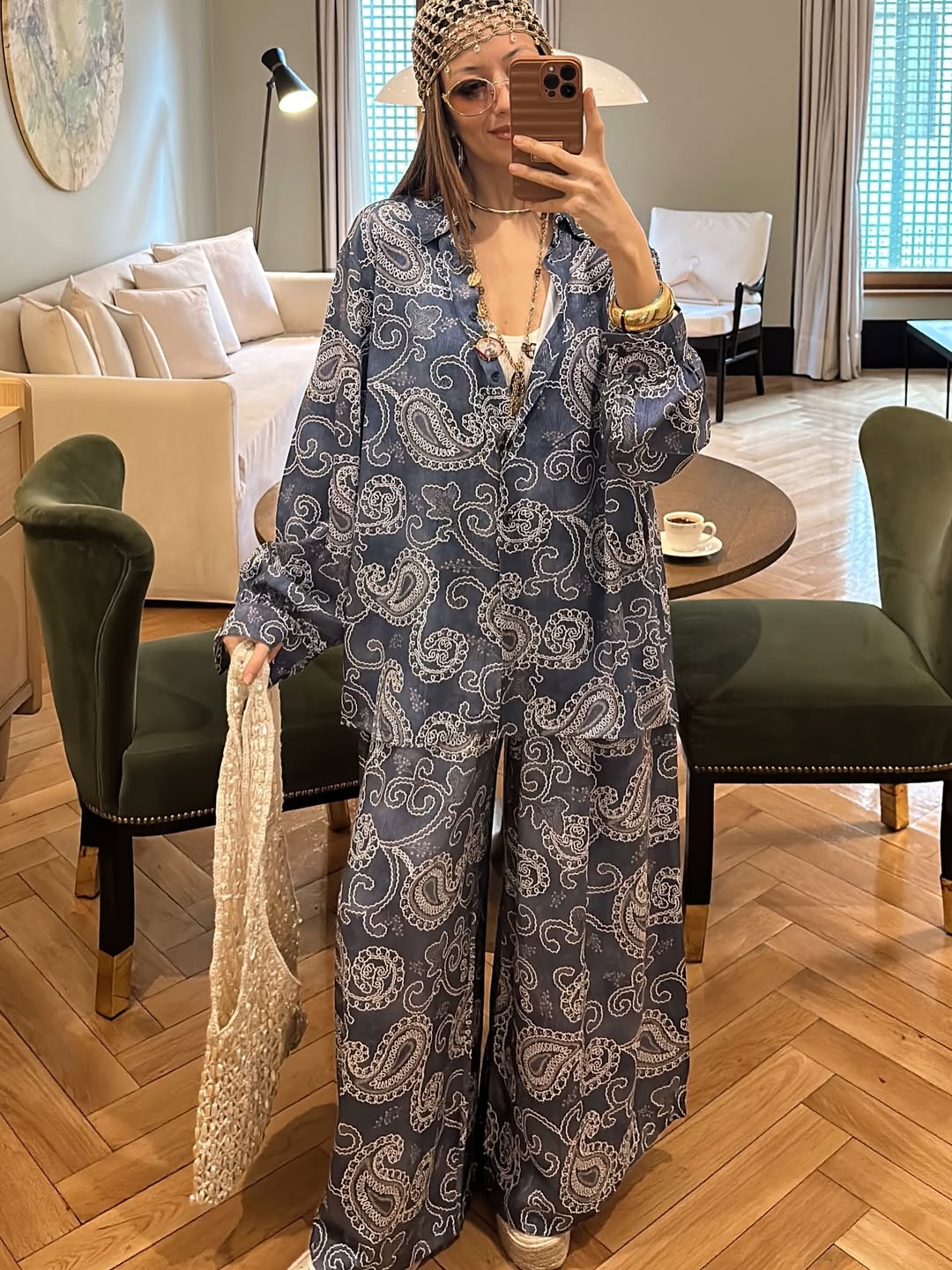 Ensemble motifs blanc |Bleu