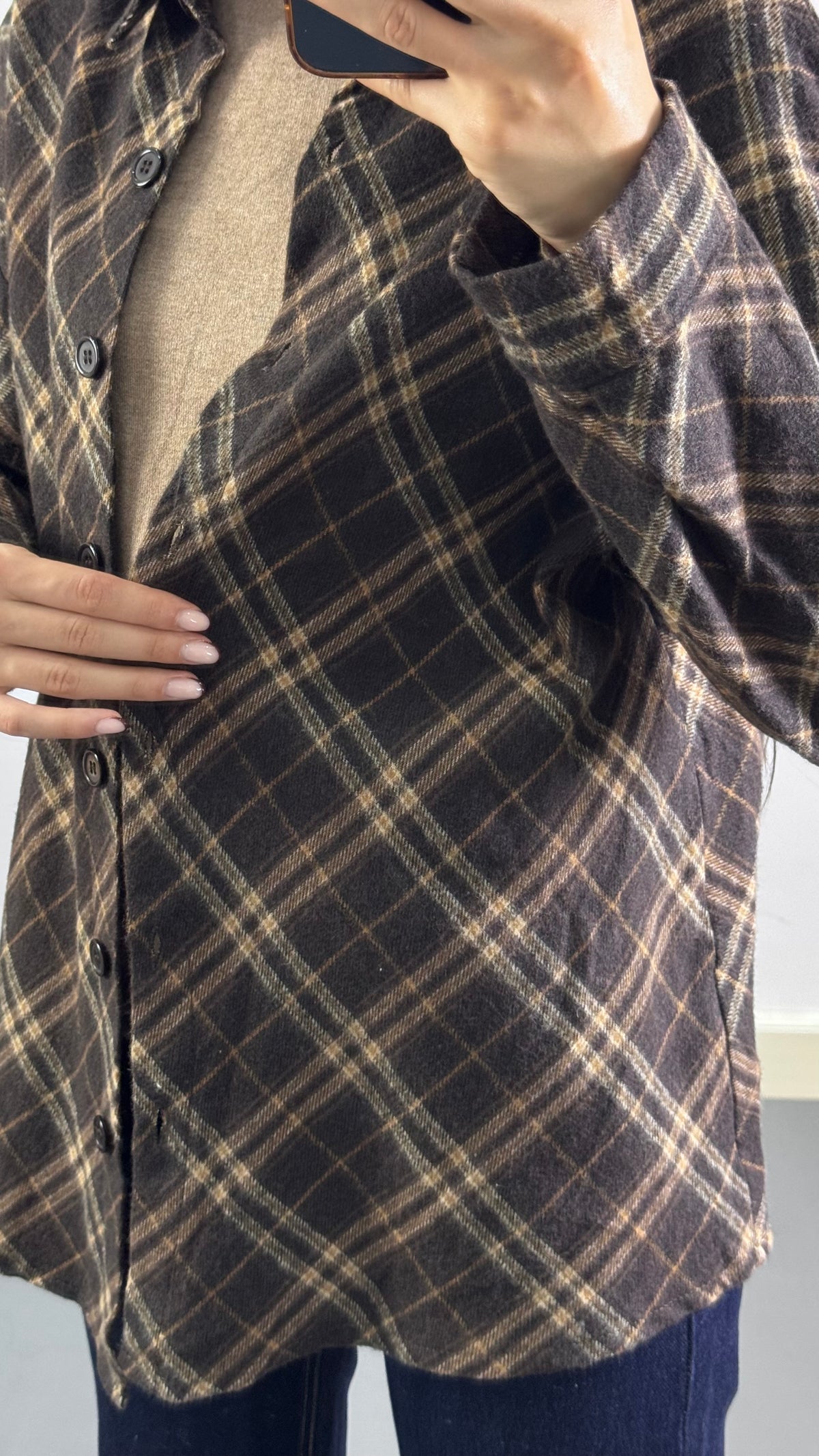 Chemise à carreaux |Marron et Camel