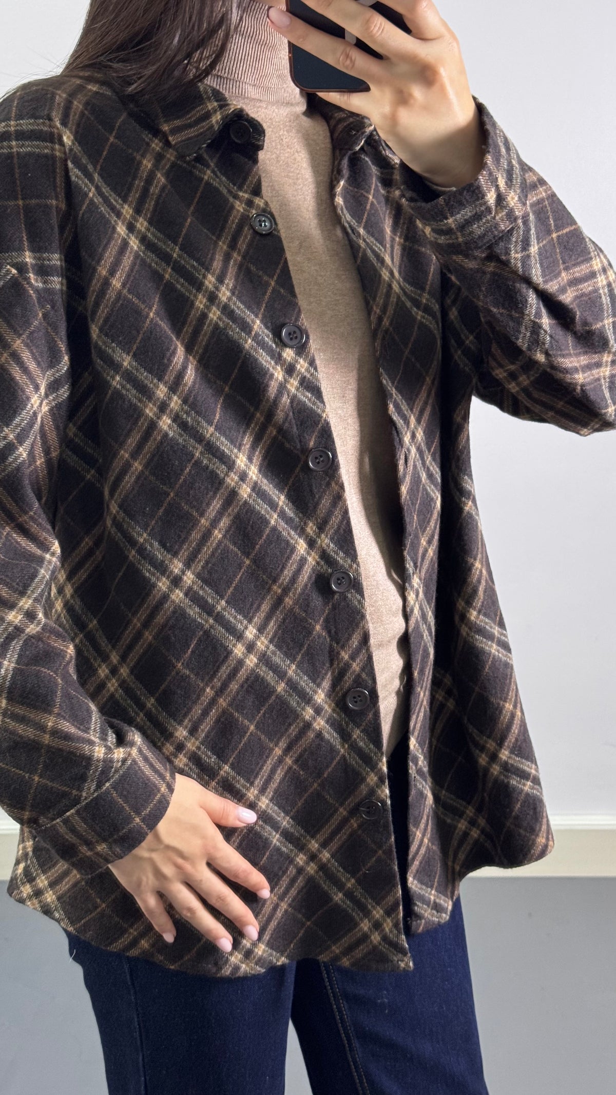 Chemise à carreaux |Marron et Camel