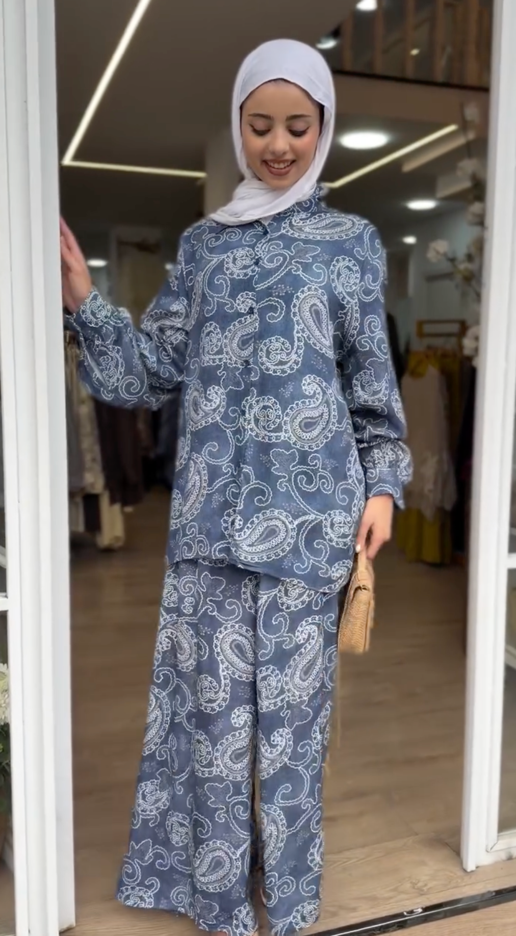 Ensemble motifs blanc |Bleu