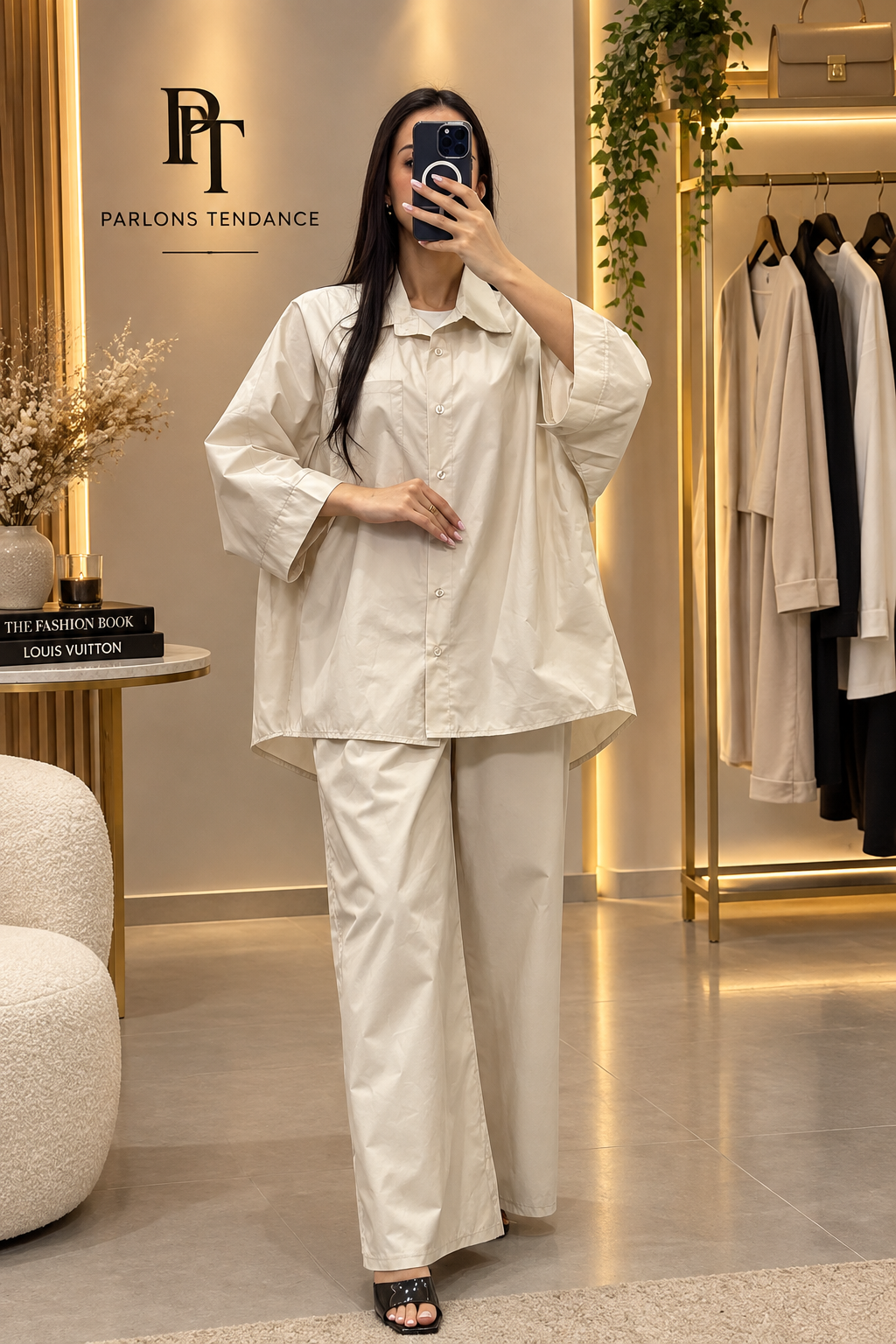 Ensemble oversize |Beige
