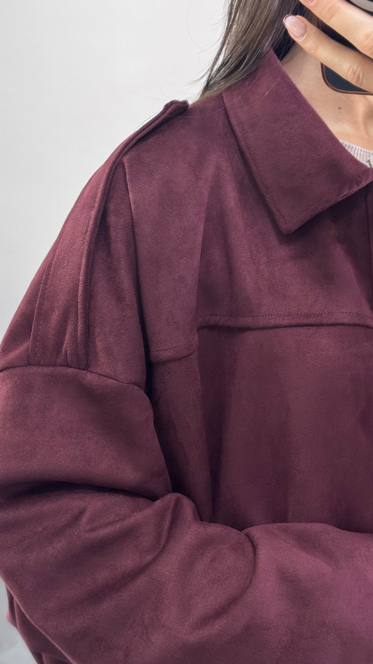 Veste Bomber en suédine | Bordeaux