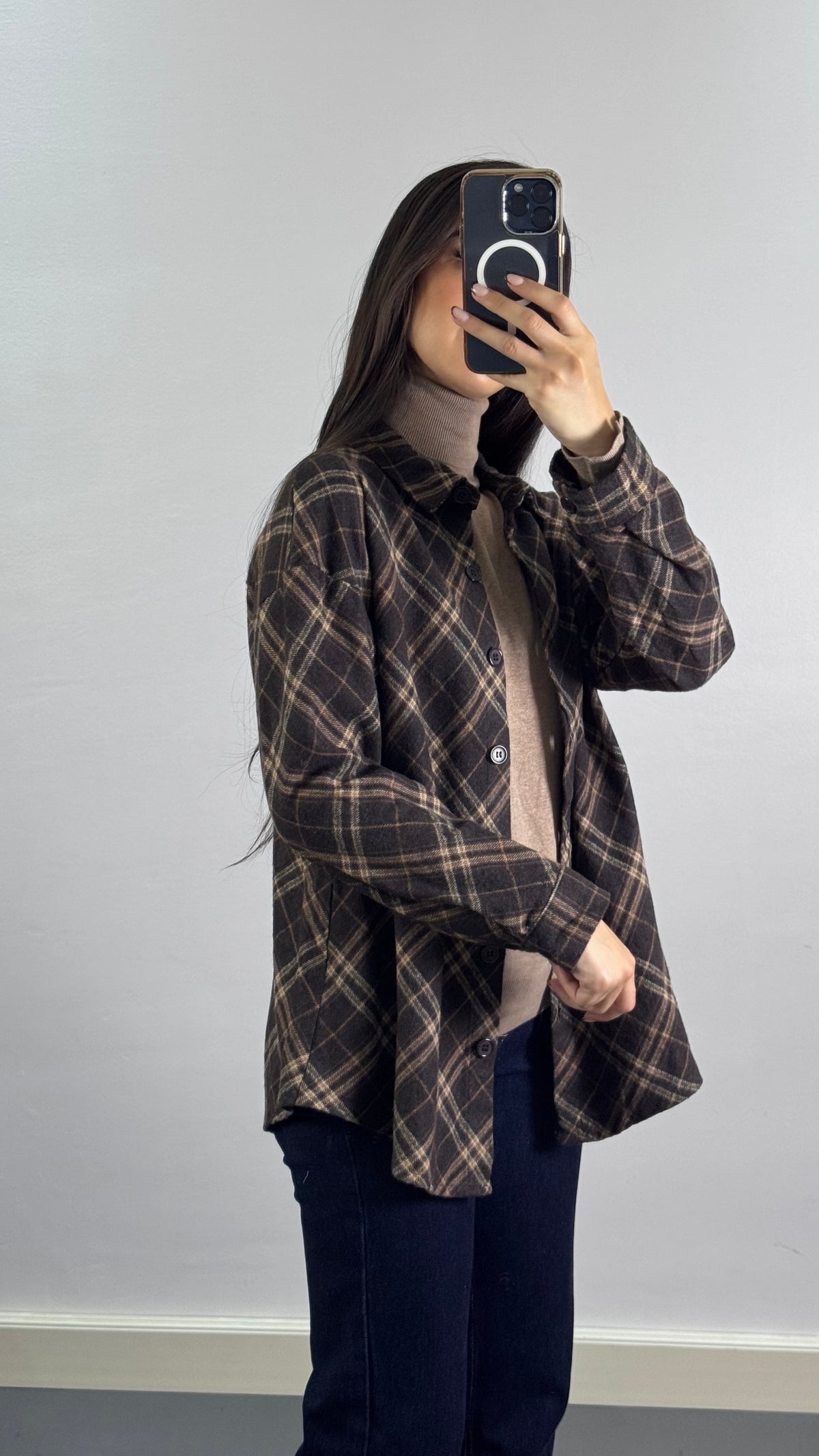 Chemise à carreaux |Marron et Camel