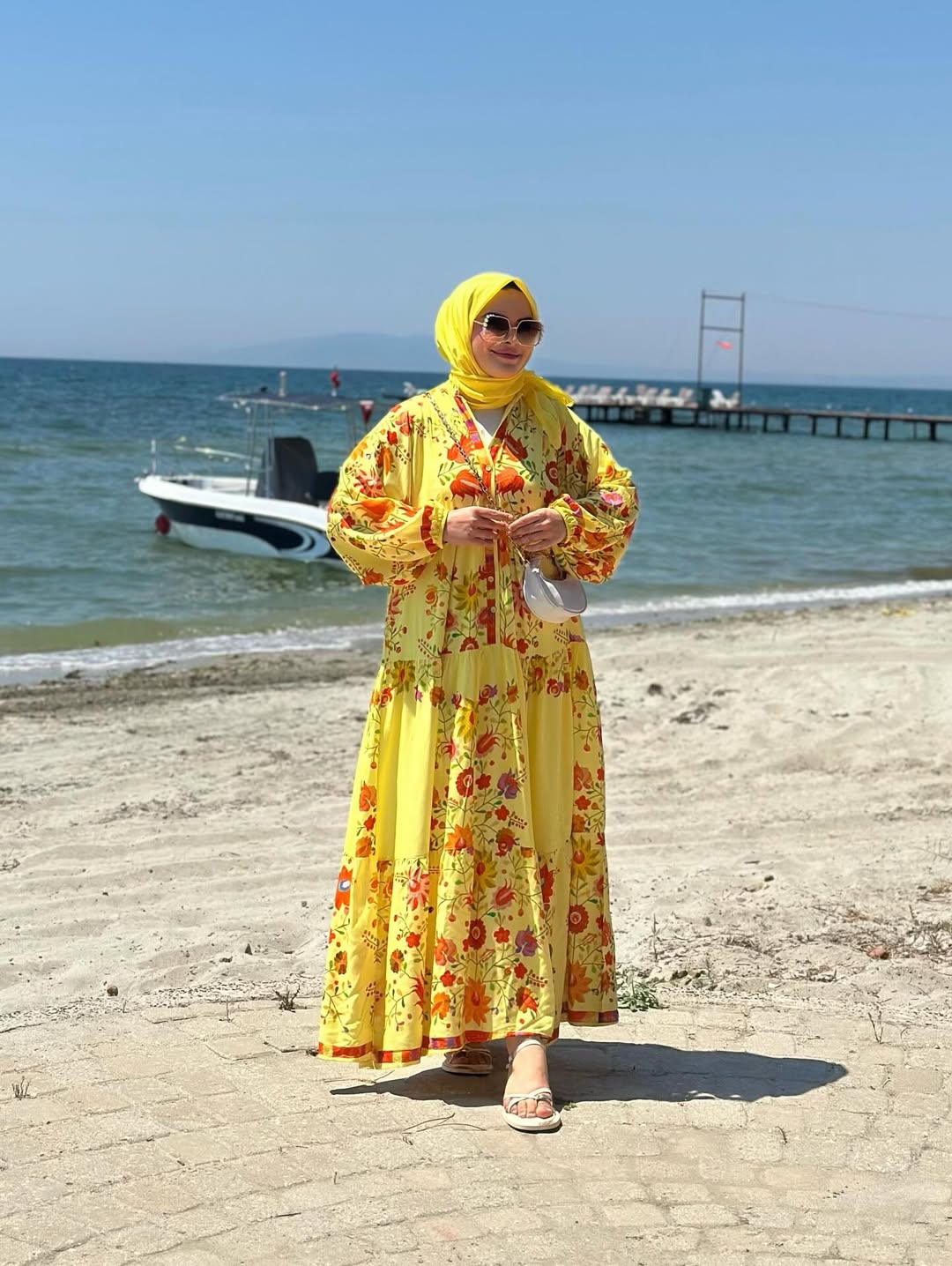 Robe fleurie |Jaune