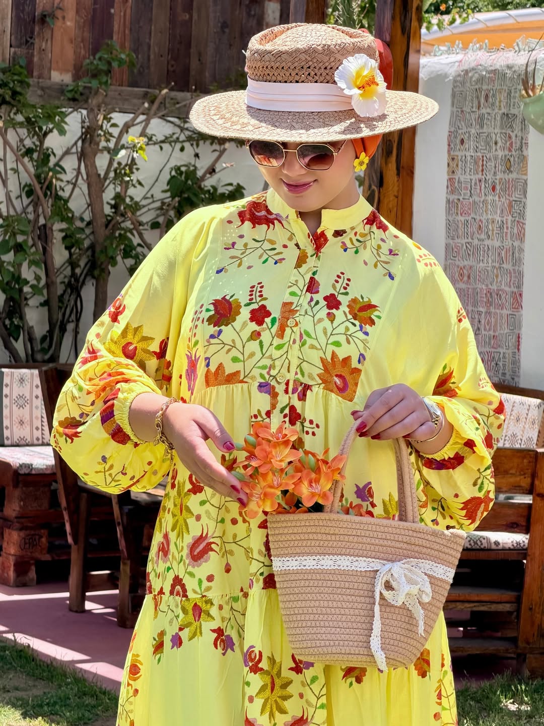 Robe fleurie |Jaune
