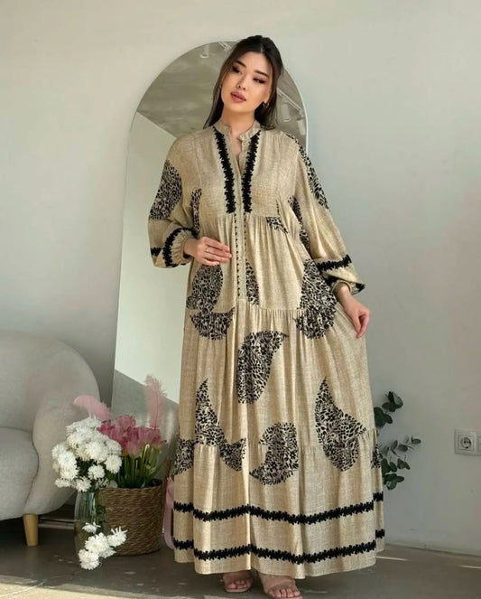 Robe Beige et Noir
