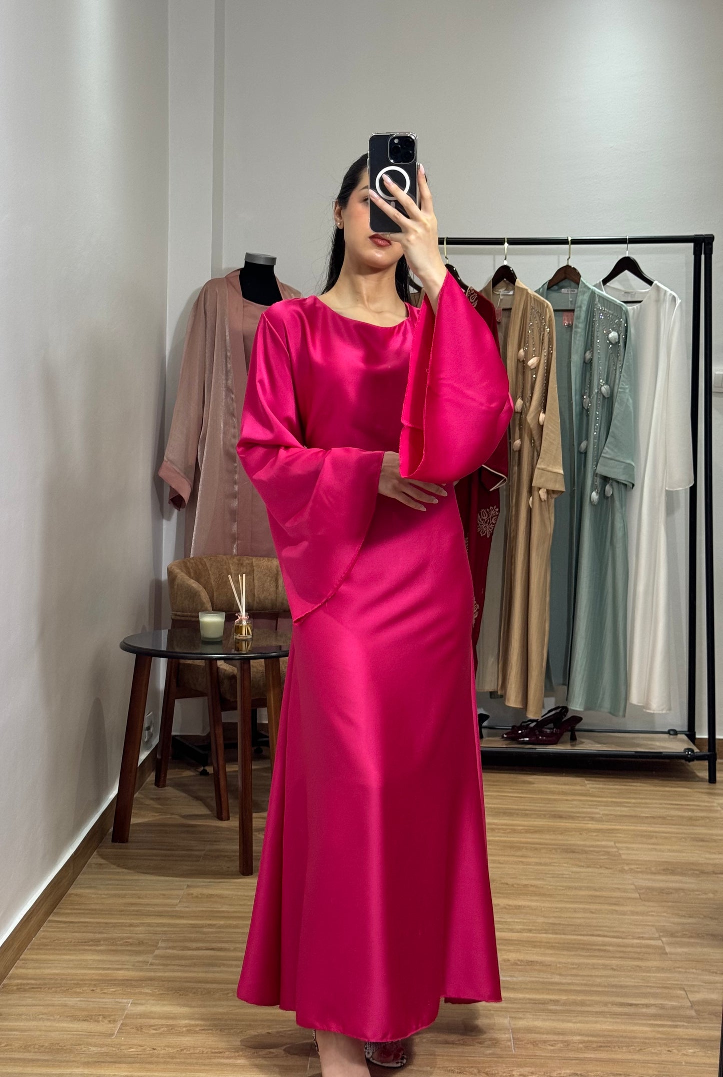 Robe en satin |Rose