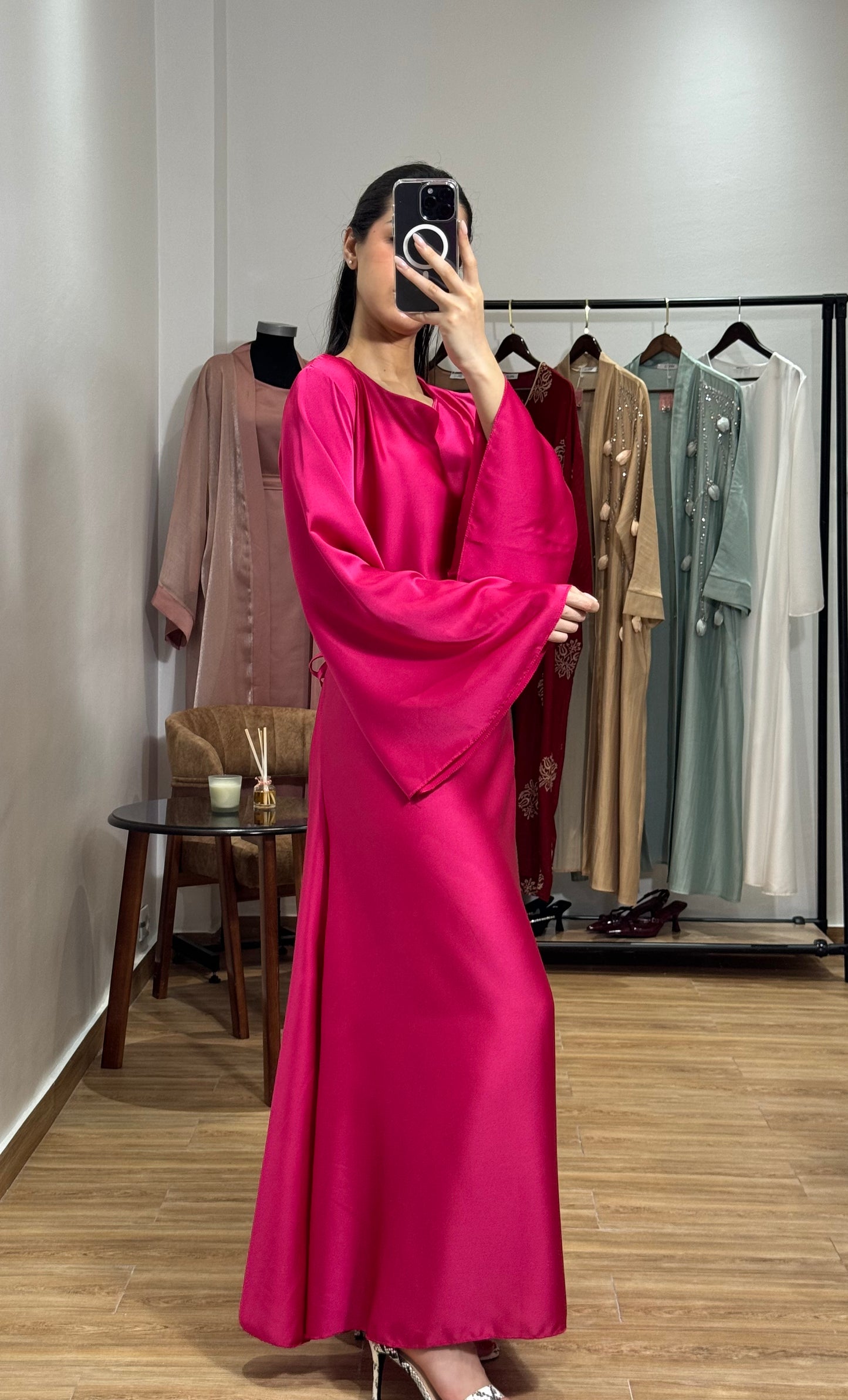Robe en satin |Rose