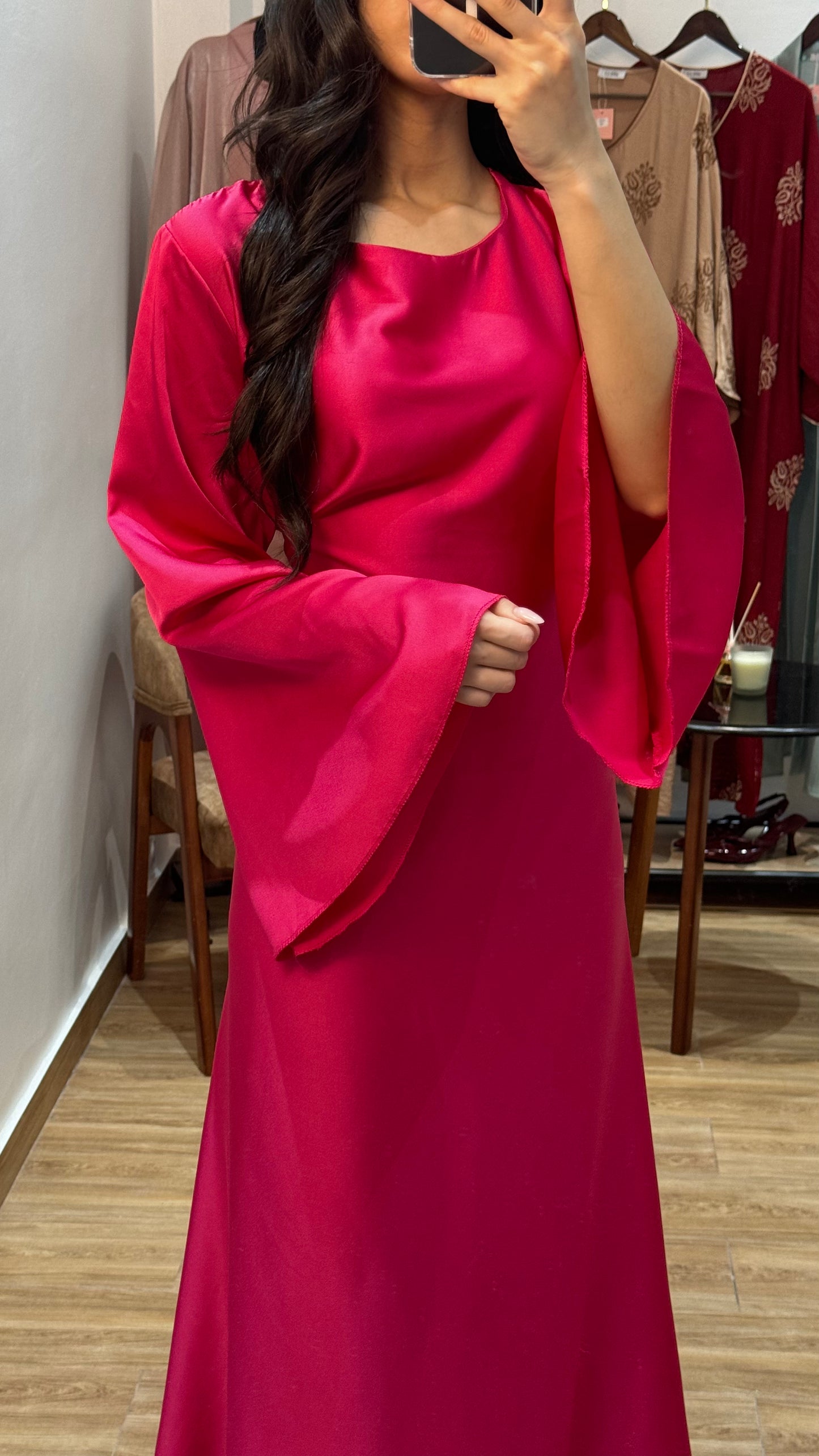 Robe en satin |Rose