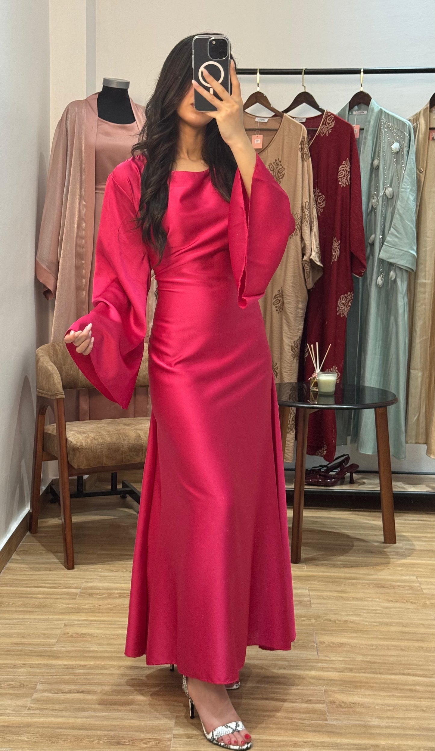 Robe en satin |Rose