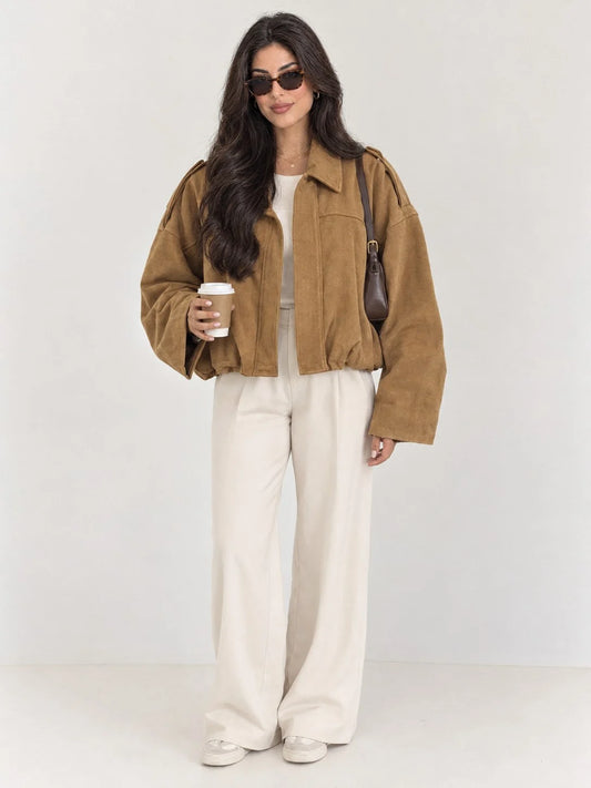 Bomber Suédine Oversize