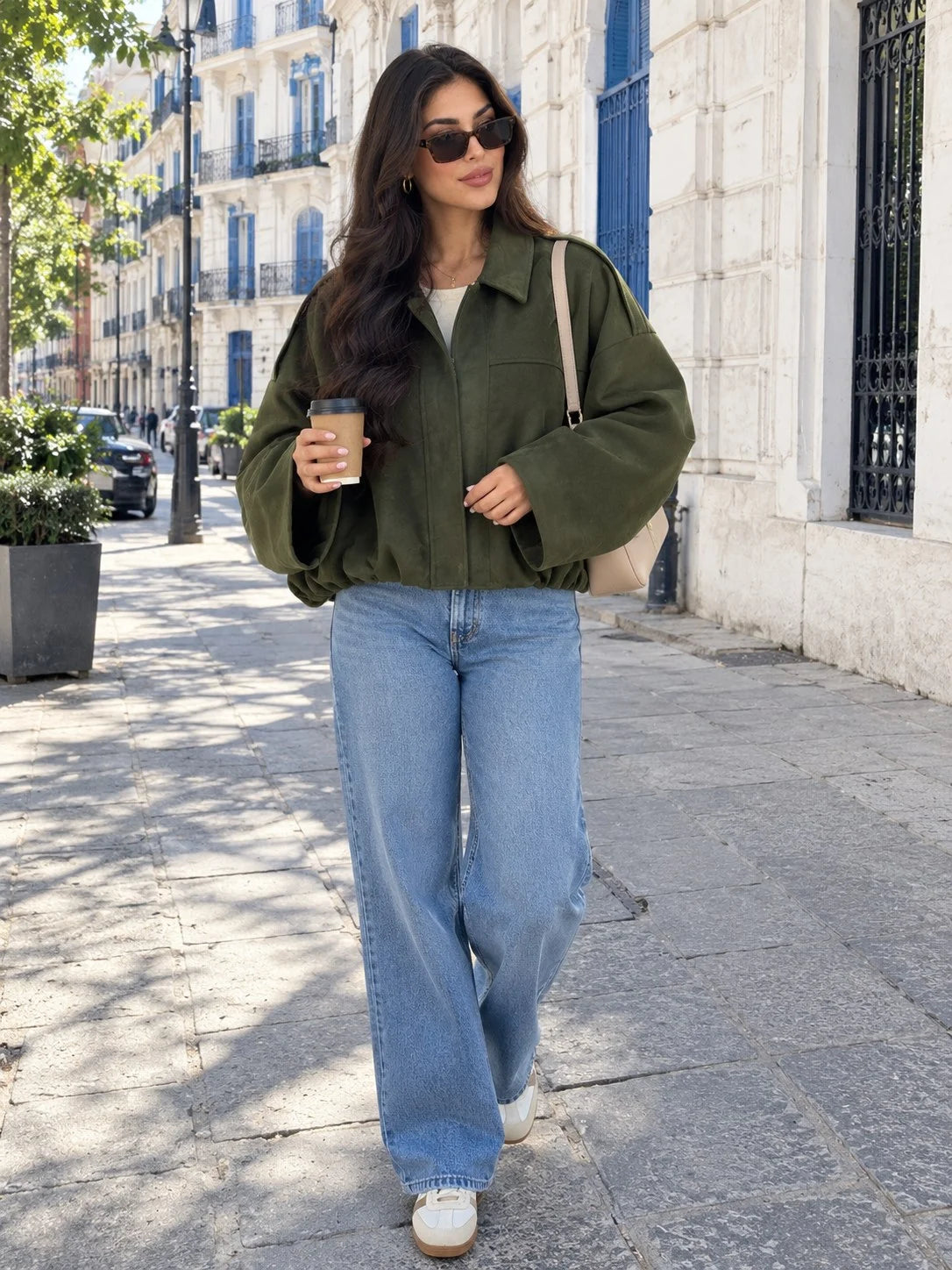 Bomber Suédine Oversize