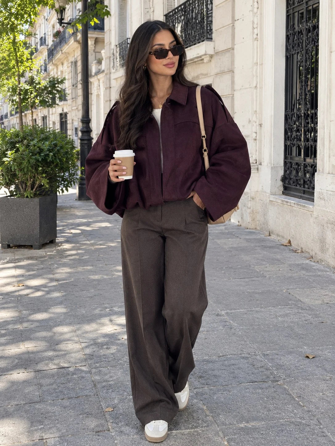 Bomber Suédine Oversize